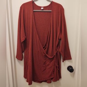 Wrapped Front Tunic - Dark Rust Color